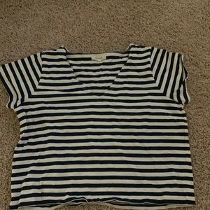 Madewell stripped cropped shirt